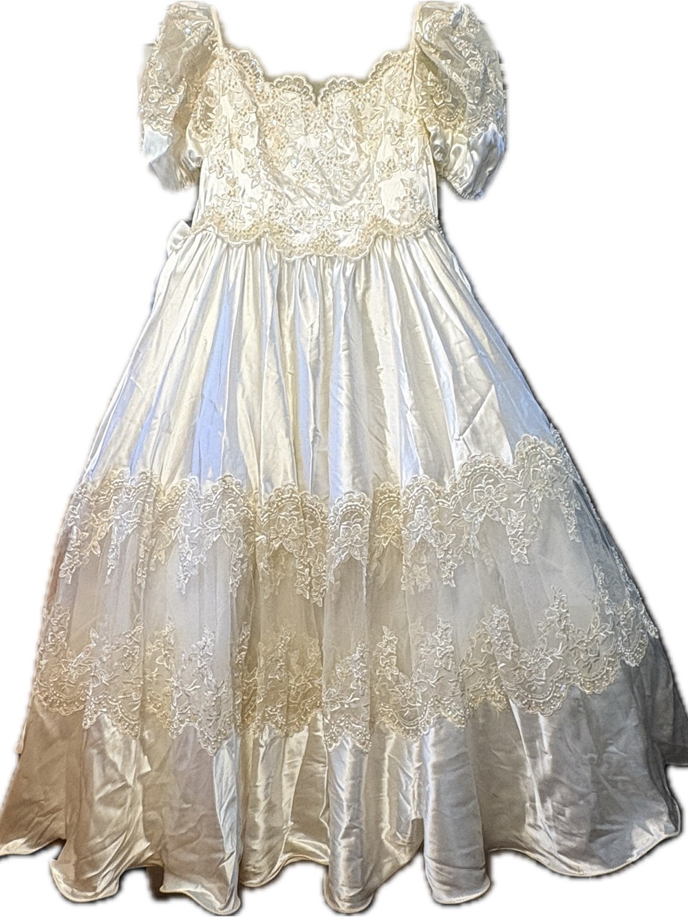 Wedding Dress with Puff Sleeves
